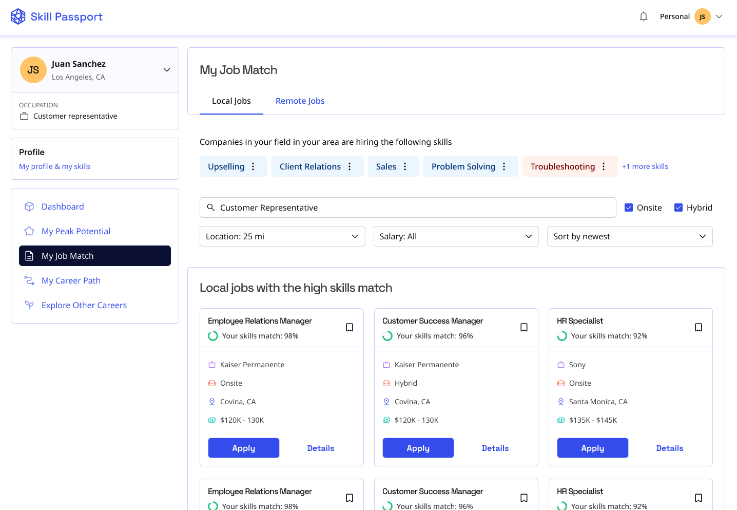 A screenshot of a job search

Description automatically generated